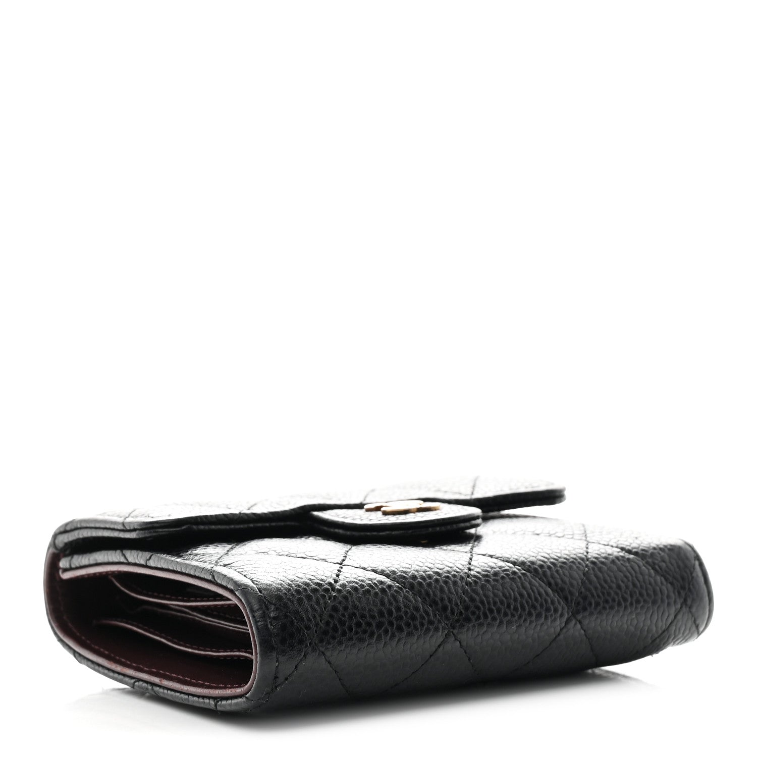 Chanel Caviar Quilted Compact Flap Wallet Black 4 of 9