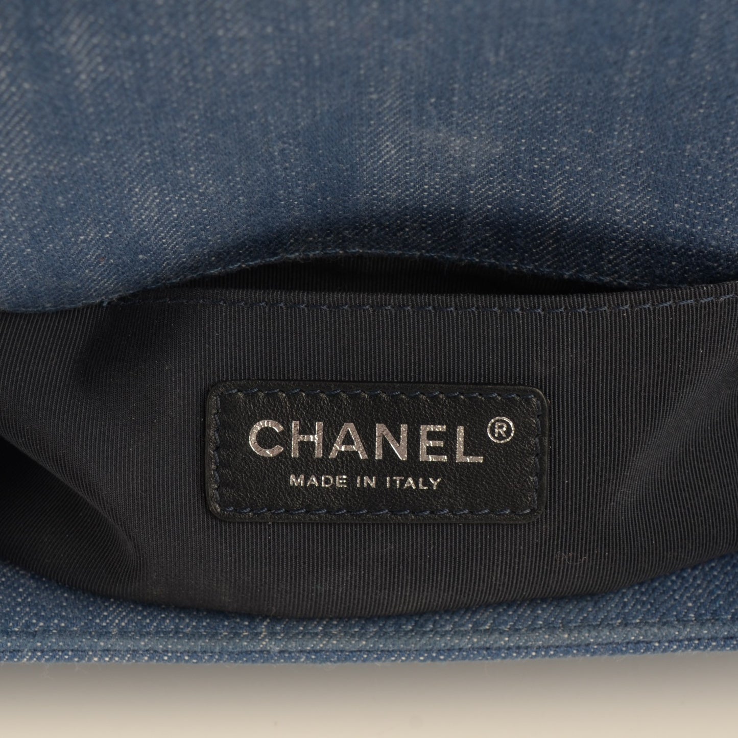 Denim Chevron Small Boy Flap Blue