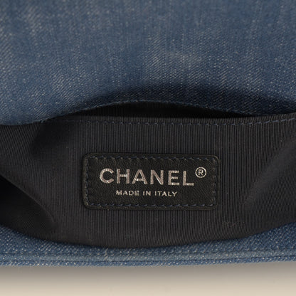 Chanel Denim Chevron Small Boy Flap Blue 9 of 12