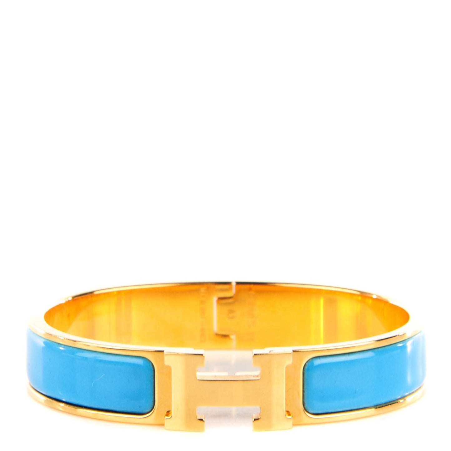 Enamel Narrow Clic Clac H Bracelet PM Azur