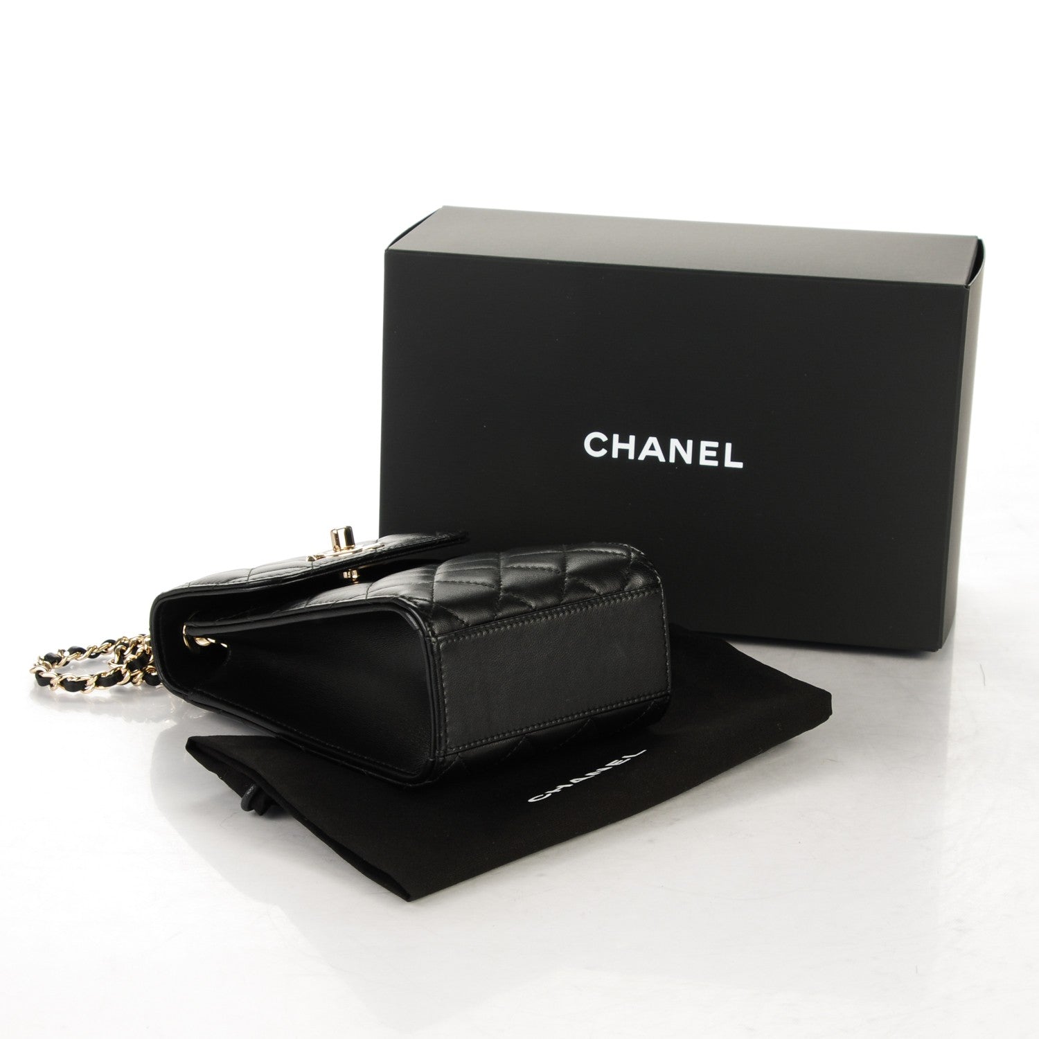 Chanel Lambskin Quilted Trendy CC Phone Holder Black 4 of 8