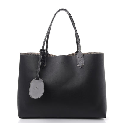 Gucci Calfskin GG Supreme Monogram Medium Reversible Tote Black 4 of 11