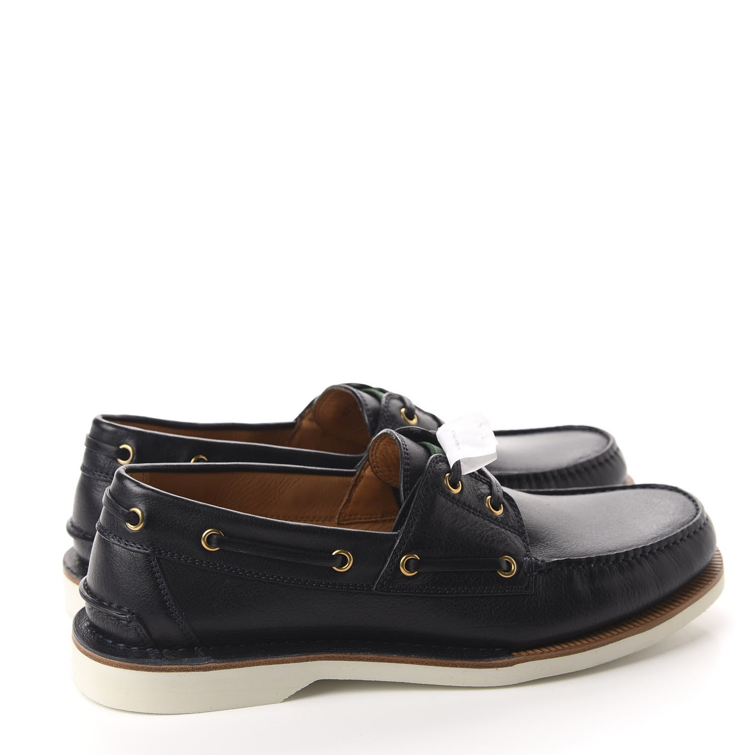 Gucci Calfskin Mens Delta Boat Loafers 8 Black 4 of 10
