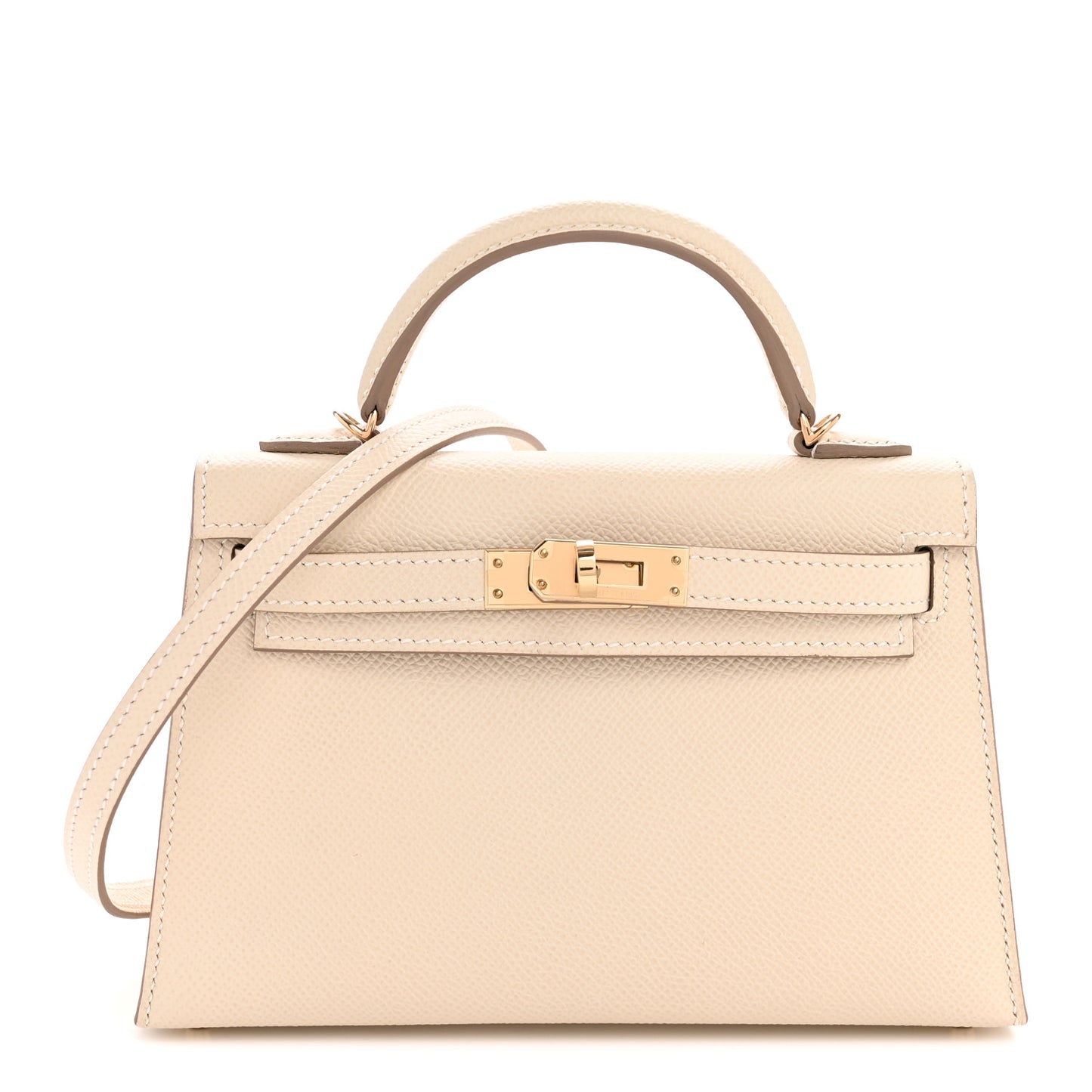 Epsom Mini Kelly Sellier 20 Craie