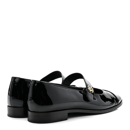 Chanel Patent Calfskin Mary Janes Flats 39 Black 5 of 9