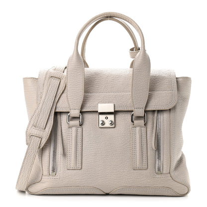 3.1 Phillip Lim Textured Calfskin Medium Pashli Satchel Feather 1 of 17