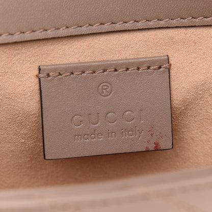 Gucci Calfskin Matelasse Super Mini GG Marmont Shoulder Bag Porcelain Rose 6 of 9