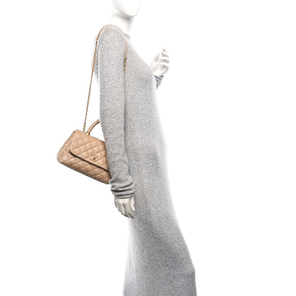 Chanel Caviar Quilted Mini Coco Handle Flap Beige 2 of 10