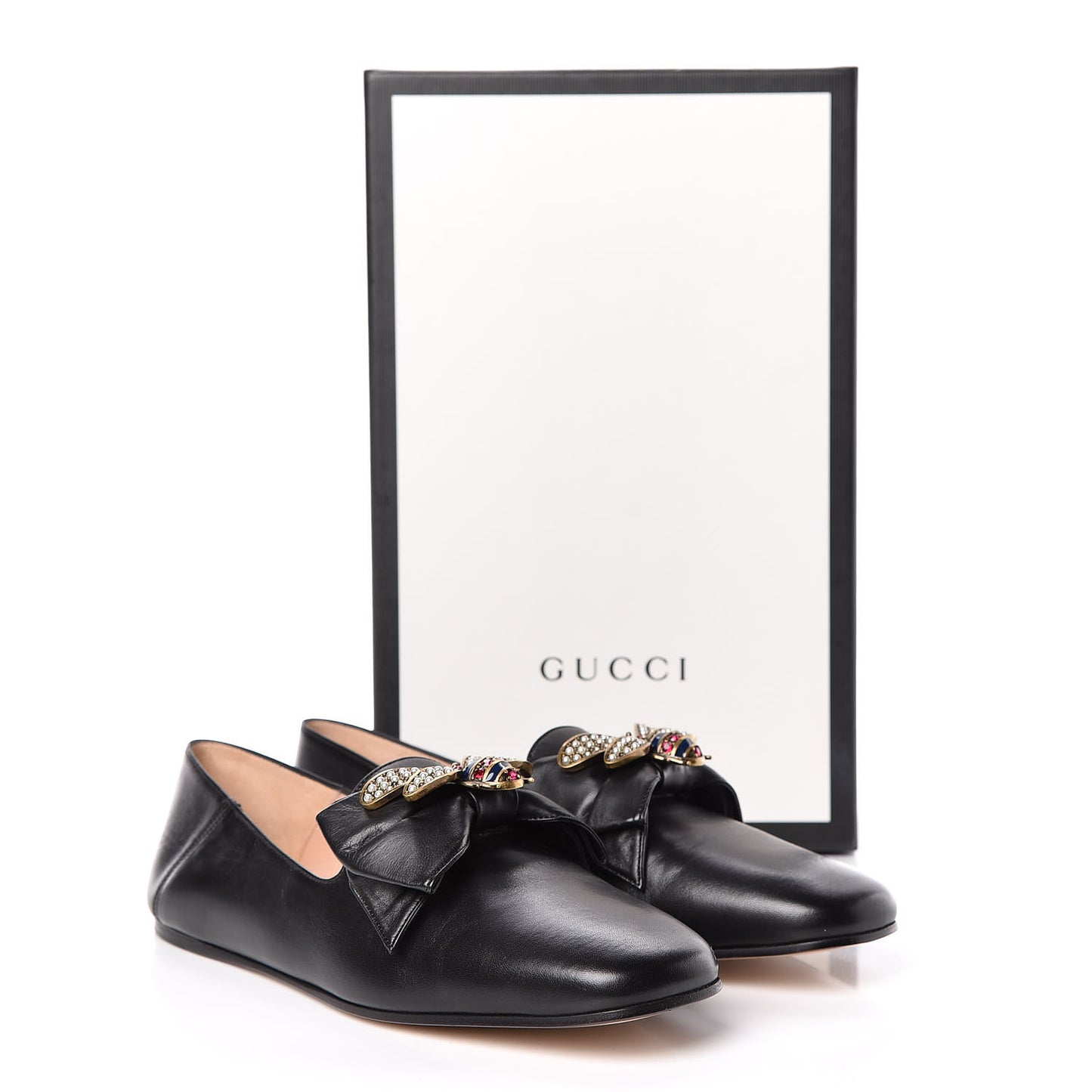 Calfskin Bow Ballet Flats 38.5 Black
