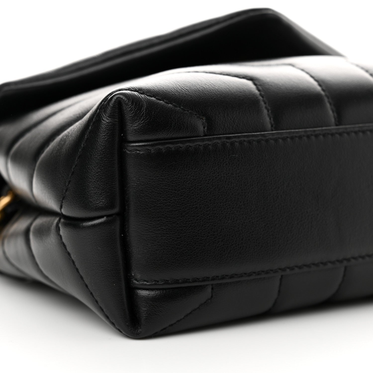 Saint Laurent Calfskin Y Quilted Monogram Toy Loulou Crossbody Bag Black 9 of 13
