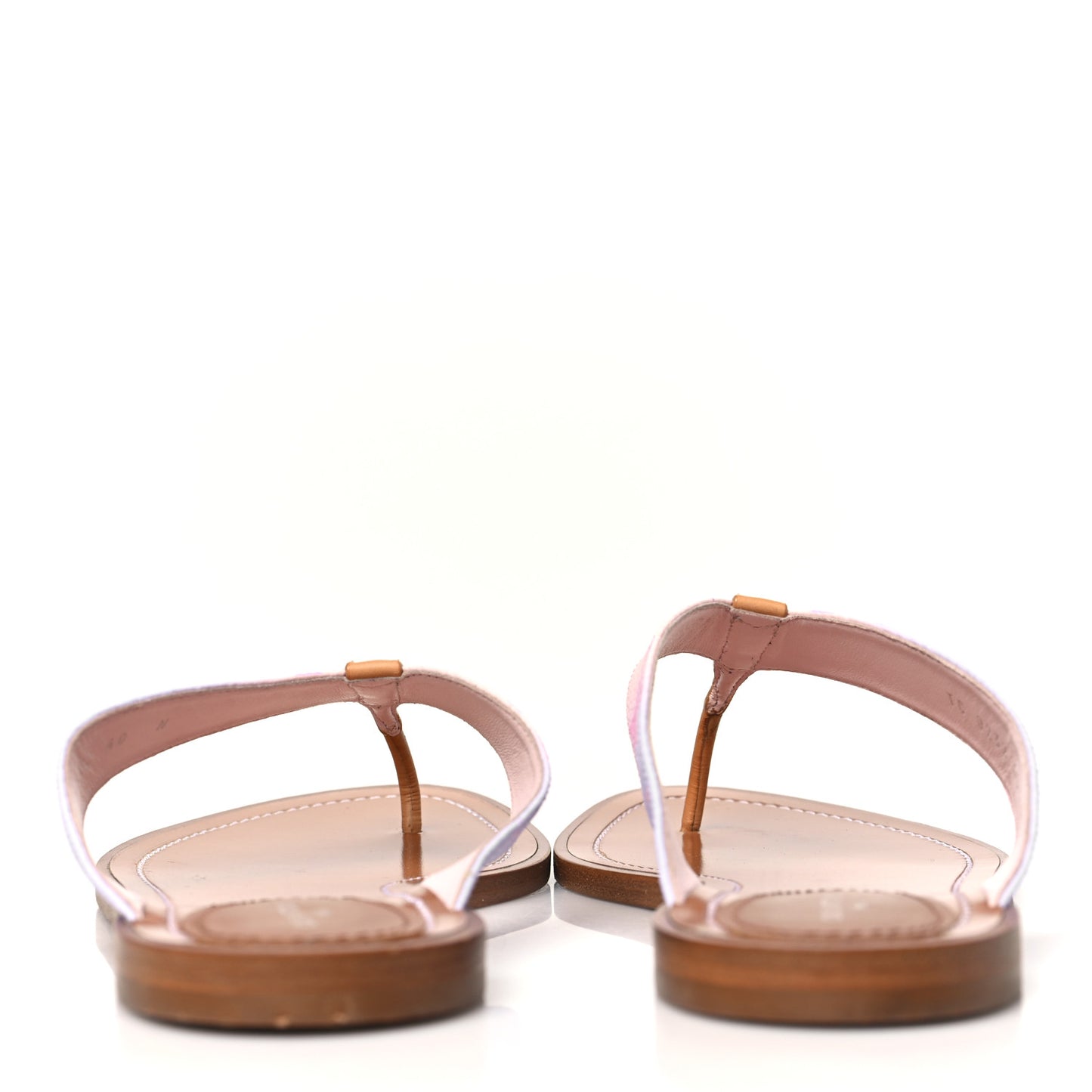 Monogram Sunny Flat Thong Sandals 40 Rose Clair Pink
