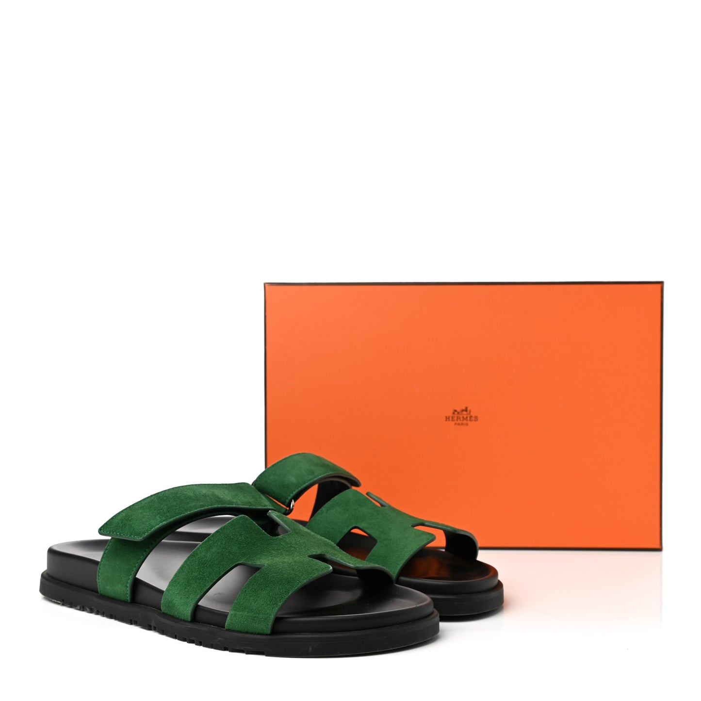 Suede Goatskin Womens Chypre Sandals 41 Vert Electrique