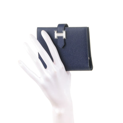 Hermes Epsom Bearn Compact Wallet Bleu Saphir 2 of 9