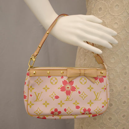 Louis Vuitton Monogram Cherry Blossom Pochette Accessories Red 2 of 8