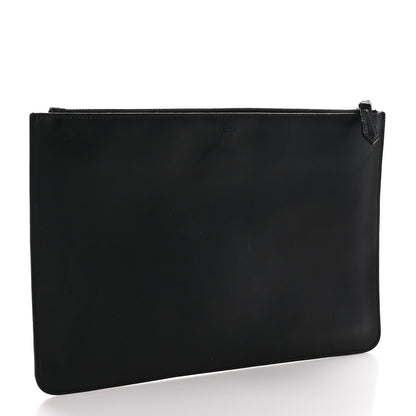 Fendi Calfskin Faces Pouch Black 3 of 8