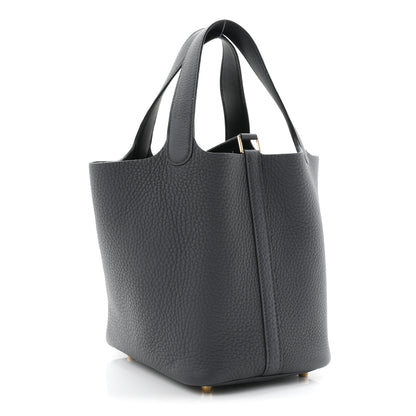 Hermes Taurillon Clemence Picotin Lock 18 PM Gris Misty 3 of 11