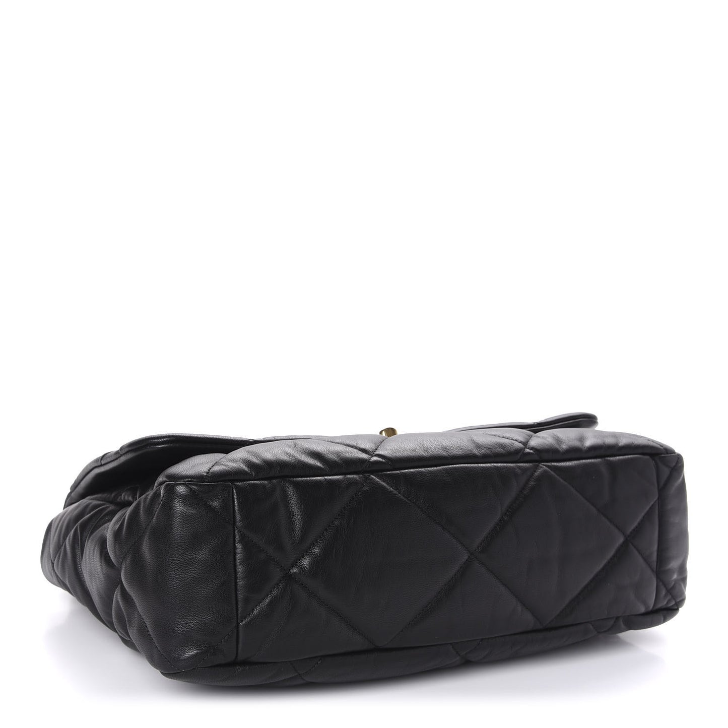 Goatskin Quilted Maxi 19 Flap Black