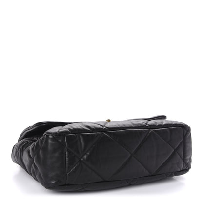 Chanel Goatskin Quilted Maxi 19 Flap Black 4 of 11