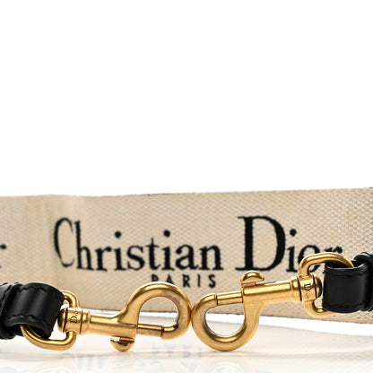 Christian Dior Canvas Houndstooth Embroidered 30 Montaigne Shoulder Strap Black White 5 of 5