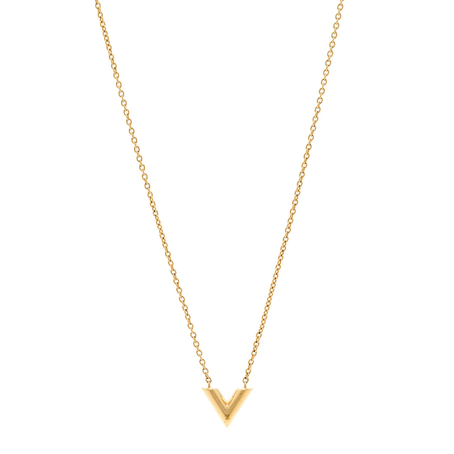 Louis Vuitton Essential V Necklace Rose Gold 1 of 6