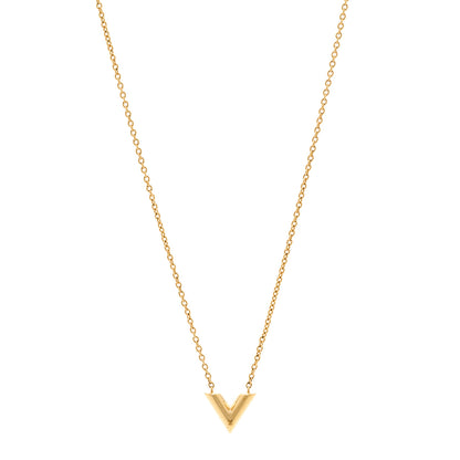 Louis Vuitton Essential V Necklace Rose Gold 1 of 6