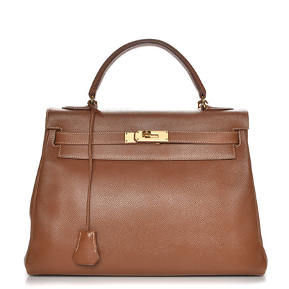 Hermes Courchevel Kelly Retourne 32 Gold 1 of 34