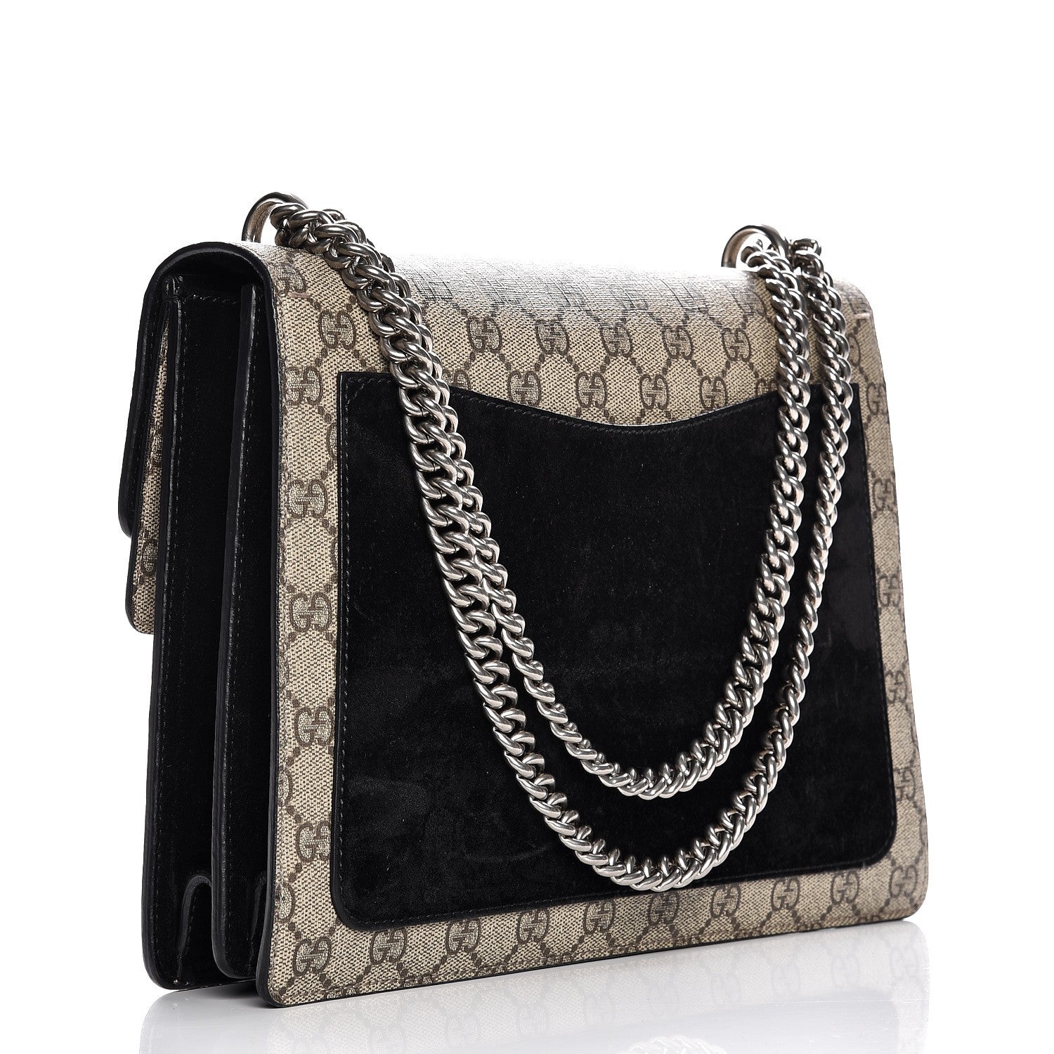 Gucci GG Supreme Monogram Medium Dionysus Shoulder Bag Black 3 of 9