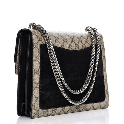 Gucci GG Supreme Monogram Medium Dionysus Shoulder Bag Black 3 of 9