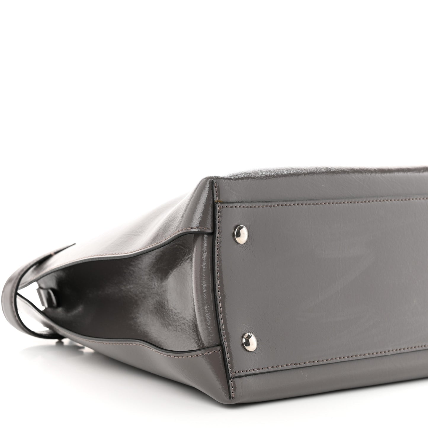 Soft Calfskin Medium Banner Tote Sepia Grey
