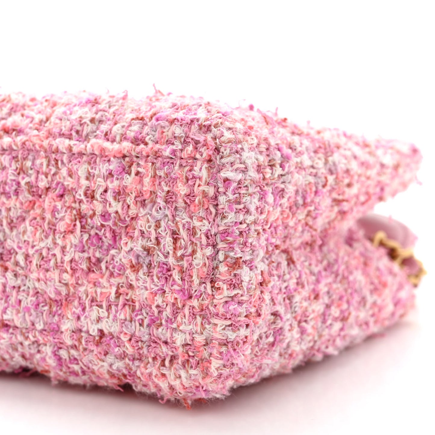 Tweed Quilted Nano Kelly Shopper Pink