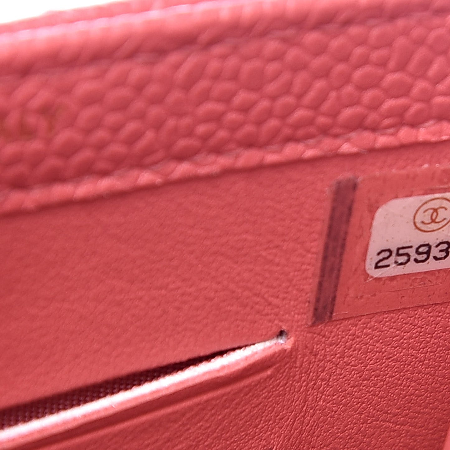 Caviar Quilted Golden Class Phone Holder Pink