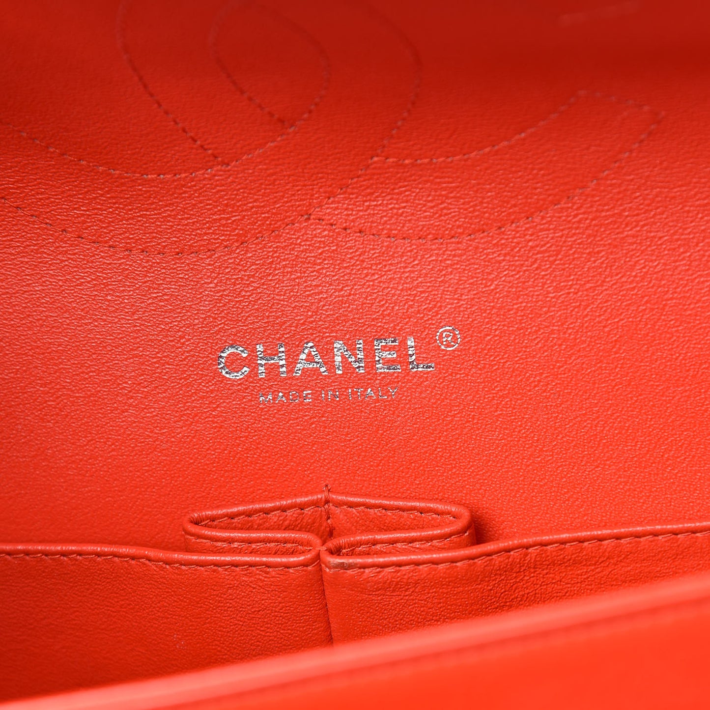 Patent Quilted Jumbo Double Flap Red