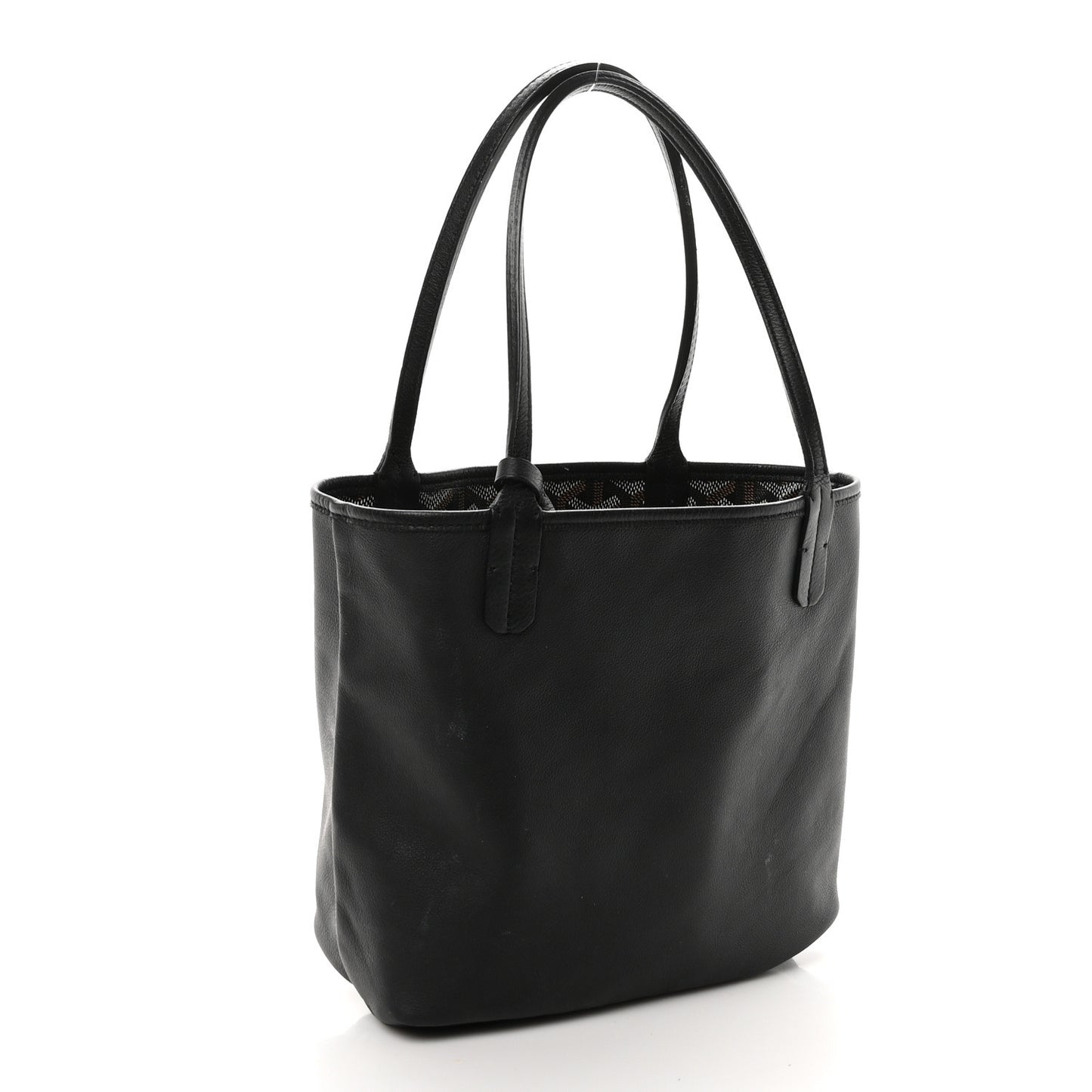 Goyardine Reversible Mini Anjou Black