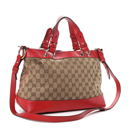 Gucci Monogram Valentine Tote Red 3 of 13