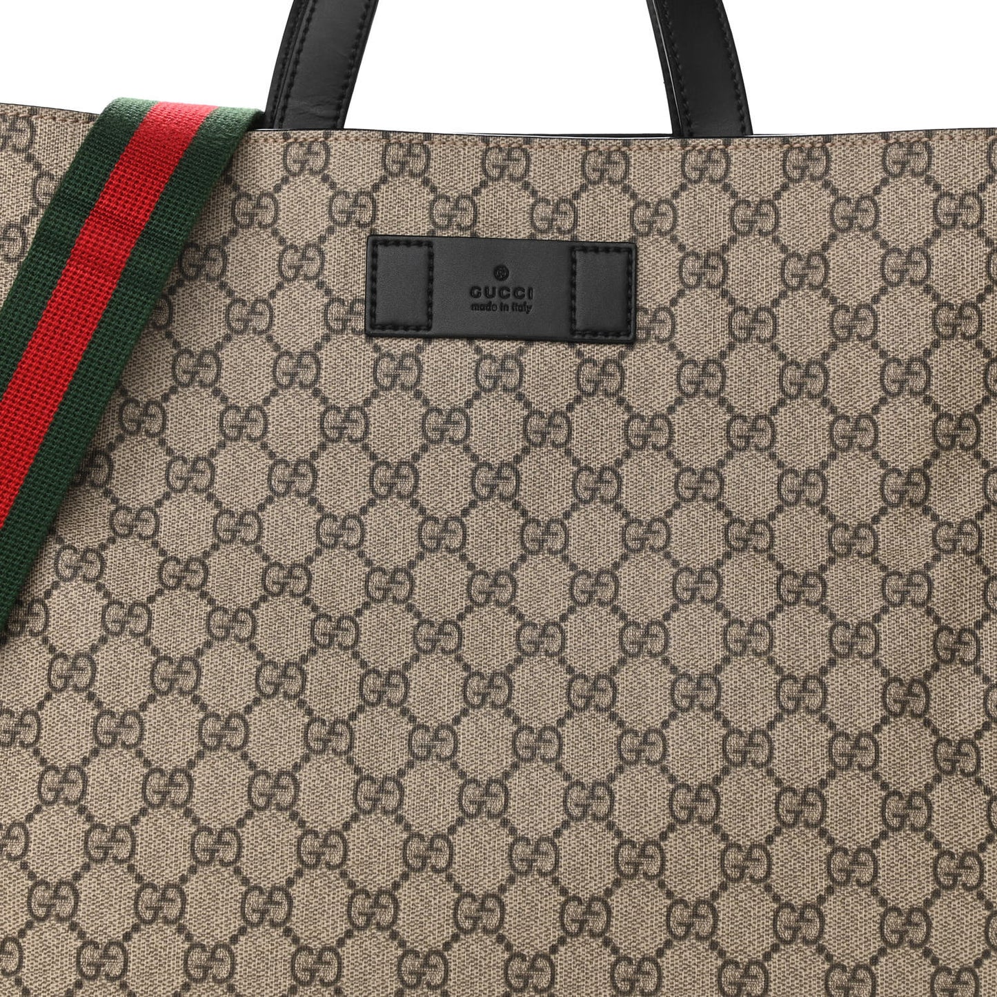 Soft GG Supreme Monogram Web Vertical Tote Black