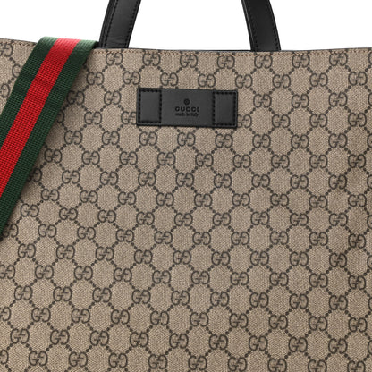 Gucci Soft GG Supreme Monogram Web Vertical Tote Black 8 of 10