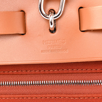 Hermes Military Toile Vache Hunter Herbag Zip 31 PM Cuivre Natural 6 of 9