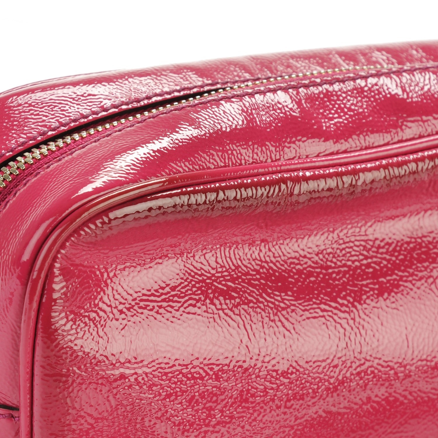 Gucci Soft Patent Small Soho Disco Bag Bright Bougainvillea 9 of 9