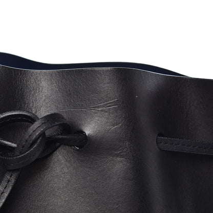 Mansur Gavriel Vegetable Tanned Calfskin Bucket Bag Black Blu 8 of 13