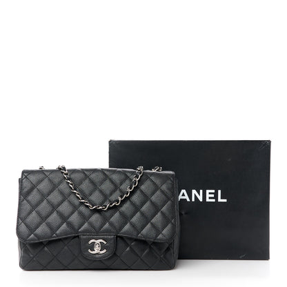Chanel Caviar Quilted Jumbo Single Flap Black 13 of 13