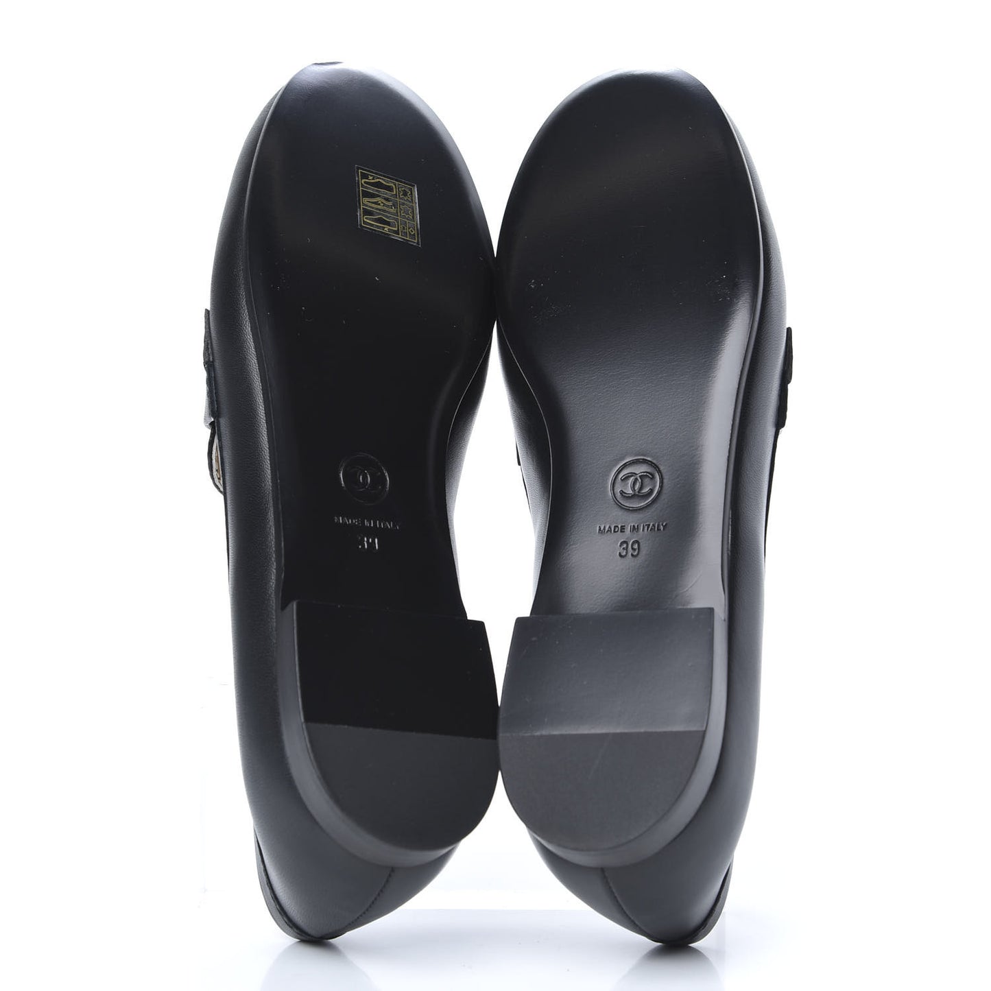 Lambskin CC Loafers 39 Black