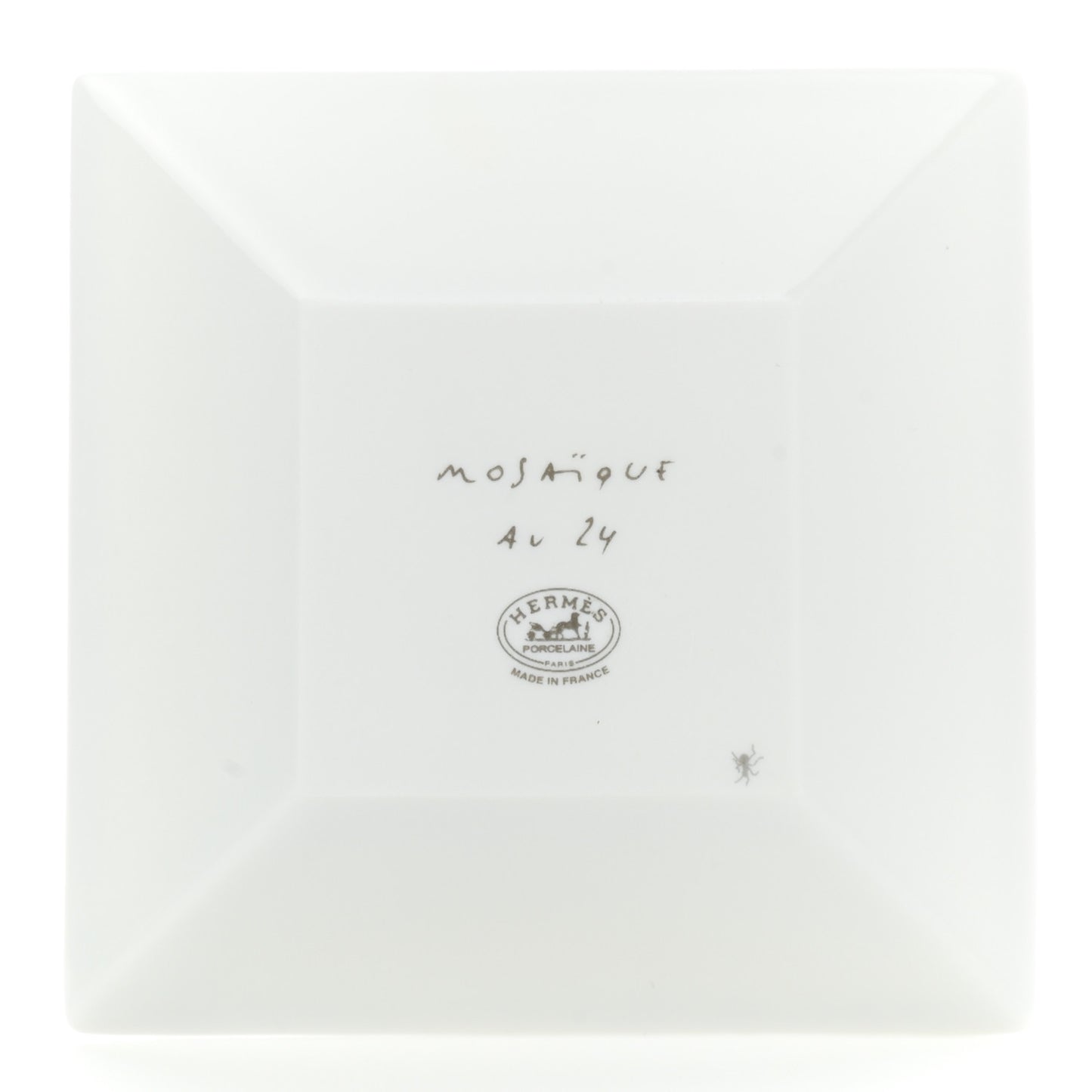 Porcelain Mosaique Au 24 Platinum Square Plate N°1