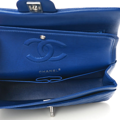 Chanel Caviar Quilted Medium Double Flap Blue 7 of 10