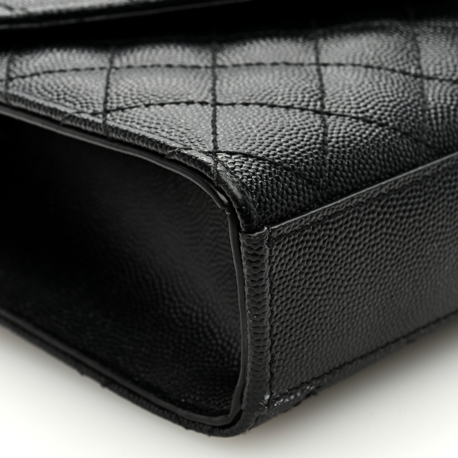 Saint Laurent Grain De Poudre Textured Mixed Matelasse Triquilt Small Monogram Satchel Black 7 of 10