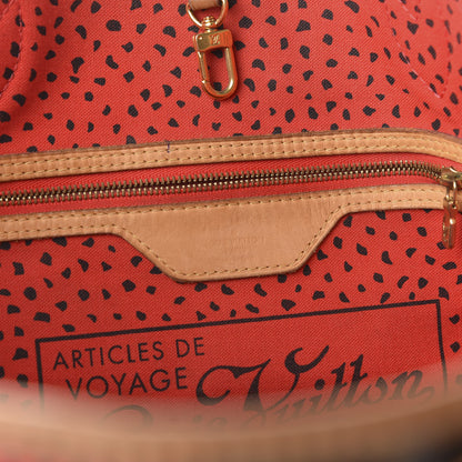Louis Vuitton Monogram Kusama Waves Neverfull MM Red 8 of 10
