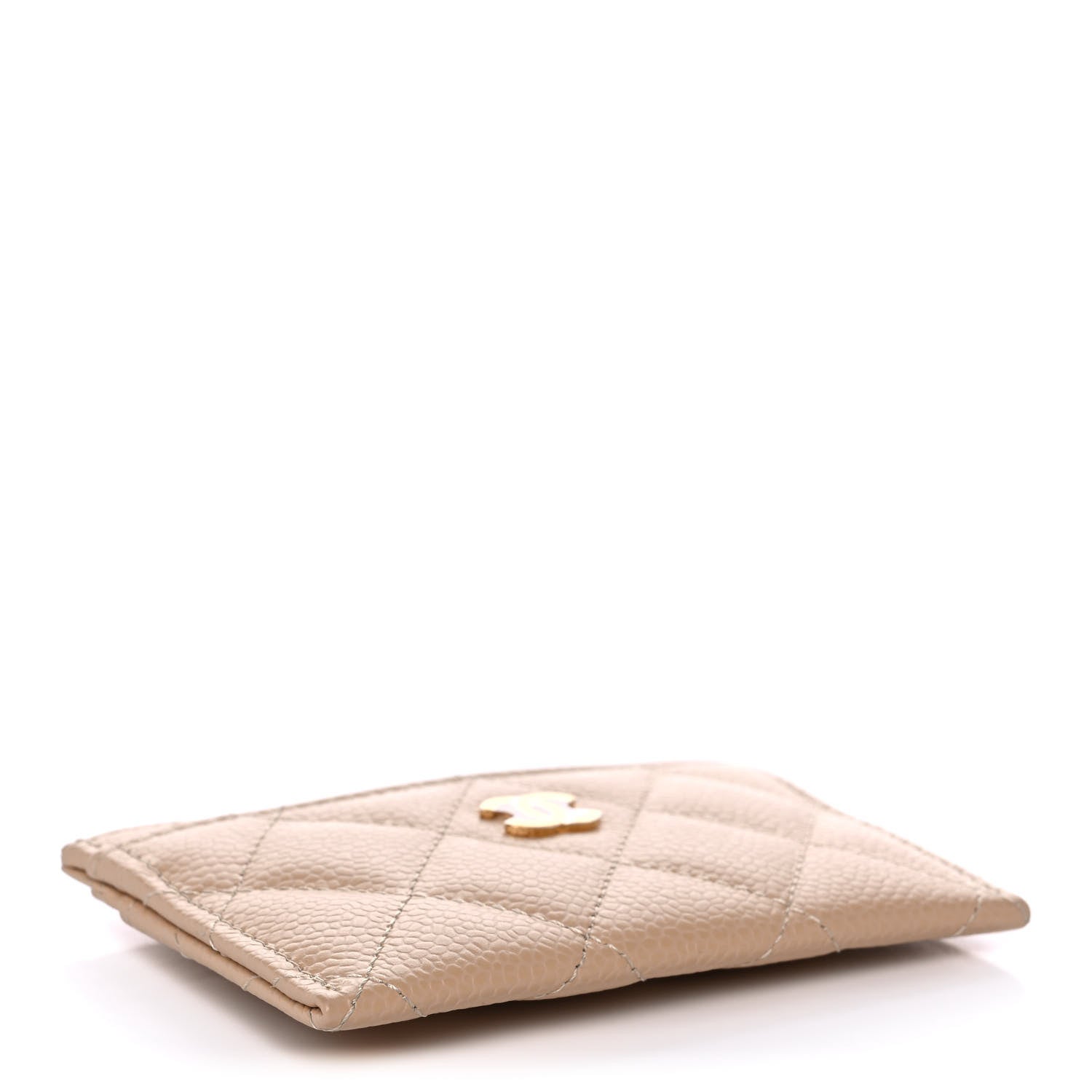 Chanel Caviar Quilted Card Holder Beige 4 of 9