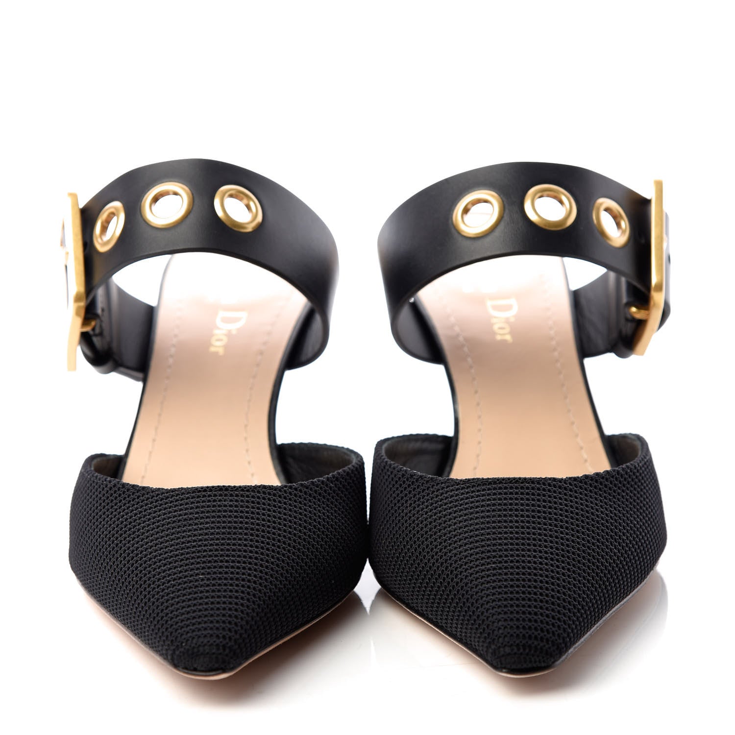 Christian Dior Technical Fabric Calfskin D-Dior 65mm Mules 37 Black 2 of 11
