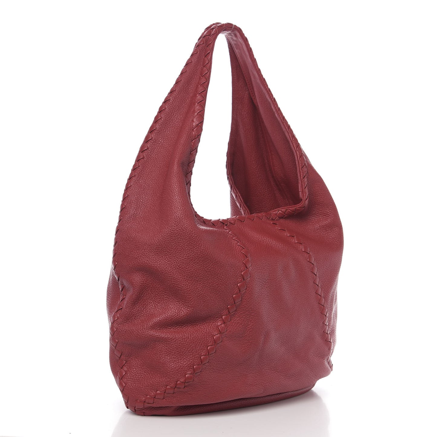 Cervo Deerskin Large Hobo China Red