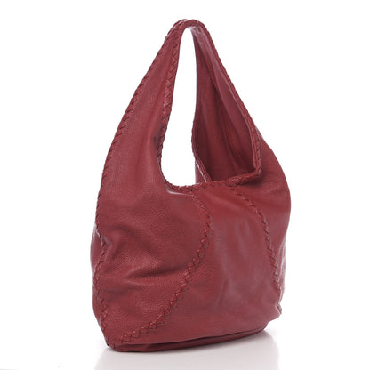 Bottega Veneta Cervo Deerskin Large Hobo China Red 2 of 8