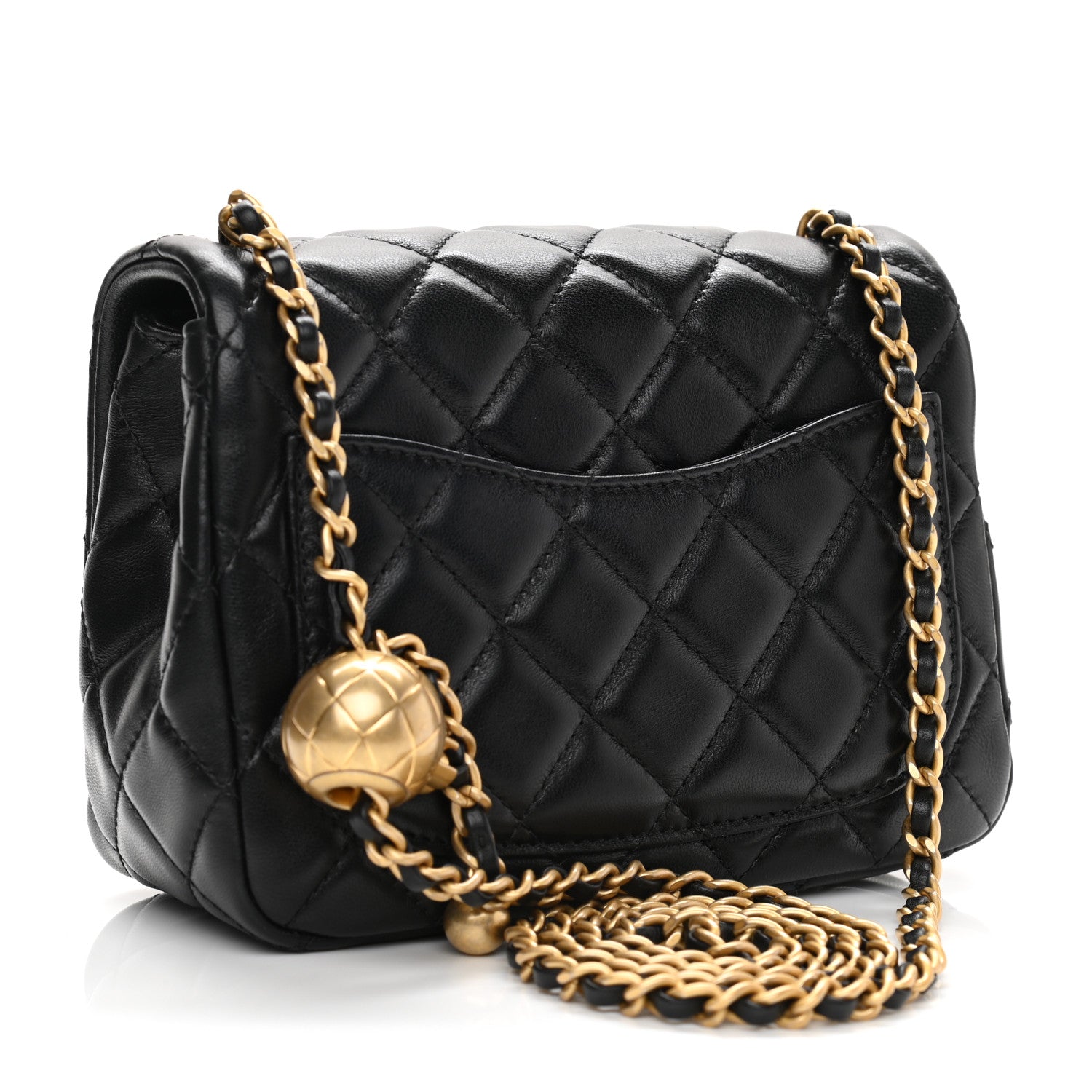 Chanel Lambskin Quilted Mini Pearl Crush Flap Black 3 of 10